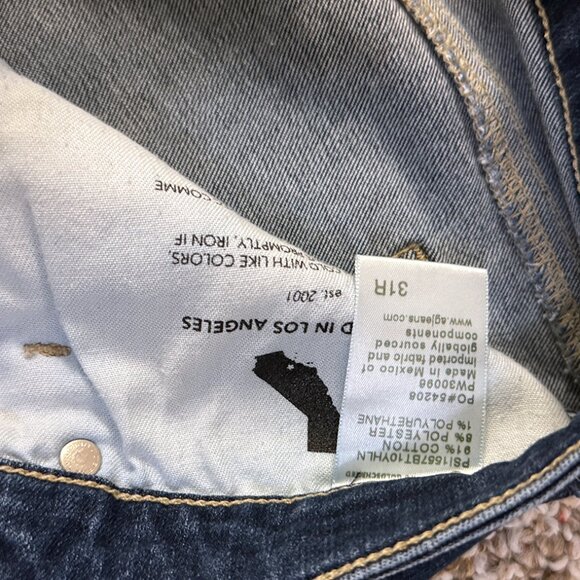 AG Adriano Goldschmied The Prima Cigarette Crop Jeans Size 31 - Picture 7 of 7